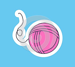 Beautiful Pink Filar Ball Vector Illustration