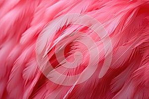 Beautiful pink flamingo feathers. ai generated