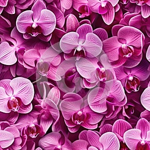 Beautiful Pink Orchids Border for Greeting Card or Lovely Flower Frame