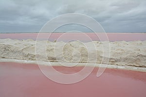 Pink Lake Las Coloradas Yucatan Mexico photo