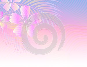 Beautiful pink tropical pastel background.