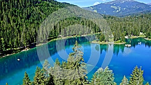 Beautiful places in Switzerland. Lake in the mountains. Untouched nature. The sky in the mountains.