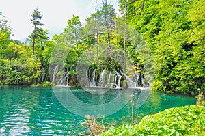 Beautiful Plitvice Lakes National Park in Croatia