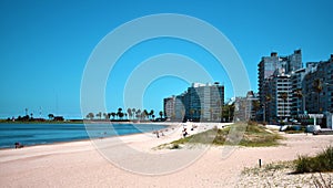 The beautiful Pocitos beach, Montevideo, Uruguay