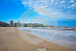 The beautiful Pocitos beach, Montevideo, Uruguay