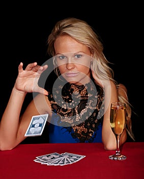 Beautiful Poker Player