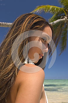 A beautiful Polynesian girl in Hawaii