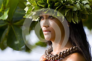 Beautiful Polynesian woman