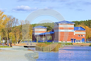 Beautiful pond and scenery in the town of Votkinsk, Russia