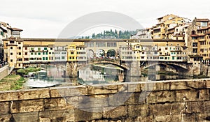 Beautiful Ponte Vecchio and the river Arno, Florence, Tuscany, I