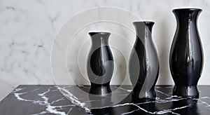 Beautiful Porcelain Luxurious Black Ceramic Pitchers