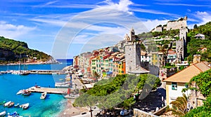 Beautiful coastal town Portovenere, Cinque Terre, Italy.