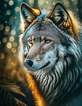 Beautiful portrait of a wolf