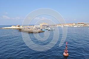 The beautiful ports old, Castle of Pafos in Cyprus