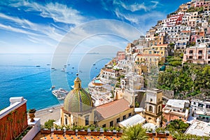 Beautiful Positano, Amalfi Coast in Campania, Italy photo