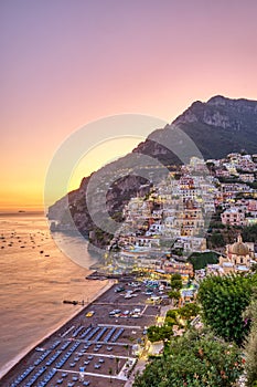 Beautiful Positano on the italian Amalfi coast