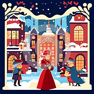 Beautiful postcard for christmas season image