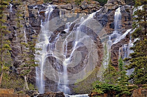 Beautiful poster perfect Water fall in canadian rockies