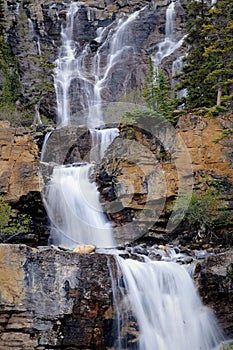 Beautiful poster perfect Water fall in canadian rockies