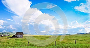 Beautiful prairie landscape in Alberta, Canada photo