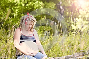 Beautiful pregnancy and sunlight