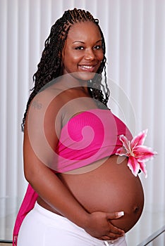 Beautiful pregnant woman.