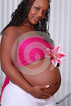 Beautiful pregnant woman.