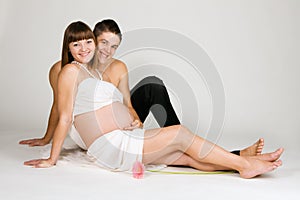 Beautiful pregnant woman with her husband