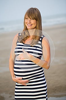 Beautiful pregnant woman relaxing