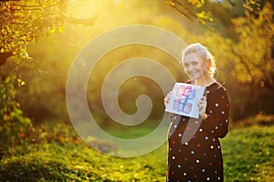 Beautiful pregnant woman smiling