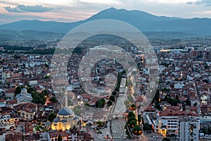 Beautiful Prizren, Kosovo Cityscape after Sunset