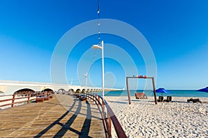 Beautiful Progreso promenade in Mexico photo