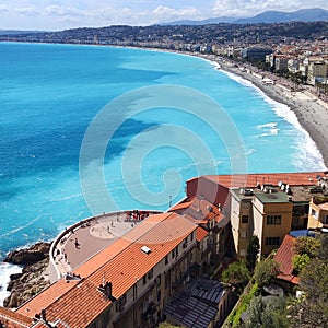 Beautiful promenade des anglais nice