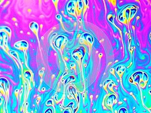 Beautiful psychedelic abstraction - interference in soap films