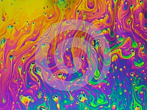 Beautiful psychedelic abstraction - interference in soap films