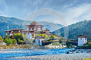 Beautiful Punakha Dzong Monastery in Bhutan