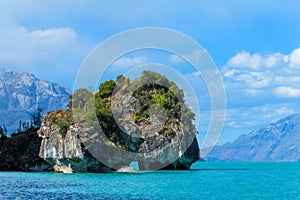 Capillas de Marmol island in Rio Tranquilo, Chile photo