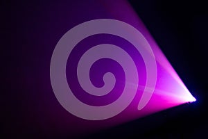 Beautiful purple pantone color wide lens projector spotlight . smoke abstract texture background . screening for multimedia