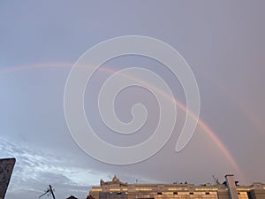 A beautiful rainbow after rainy day