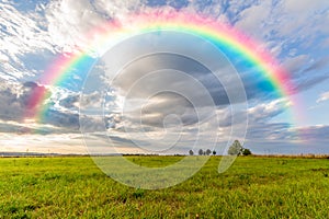 Beautiful rainbow in the sky