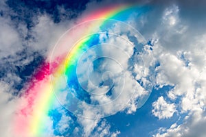 Beautiful rainbow in the sky