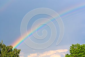 Beautiful rainbow in the sky