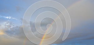 Beautiful rainbow. Sky and rainbow background