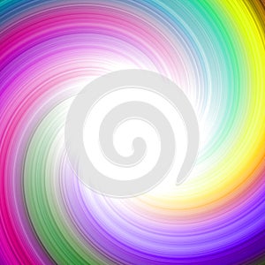 Beautiful rainbow swirl twirl sphere circle background