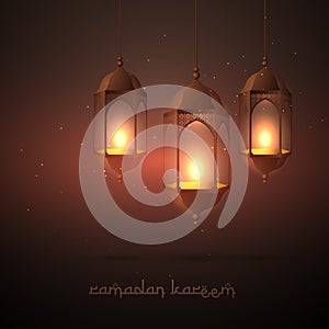 Beautiful ramadan lamps hanging