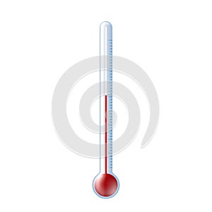 Beautiful realistic colorful thermometer vector on white background