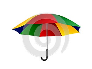 Beautiful realistic colorful umbrella vector on white background