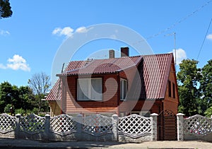 Beautiful rebuild home and fence, Lithuania