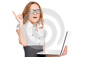 Beautiful receptionist with a great idea