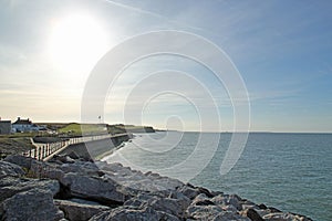 Beautiful Reculver Coast in the evening sun